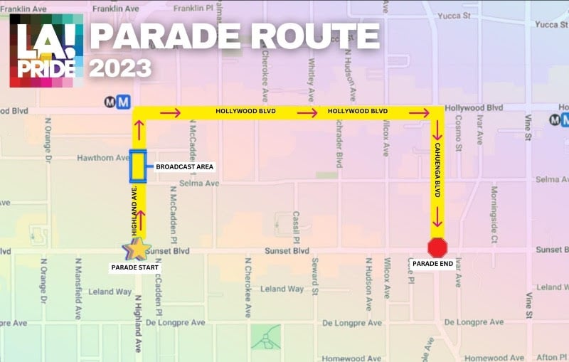 LA Pride Parade grand Marshals Parade route